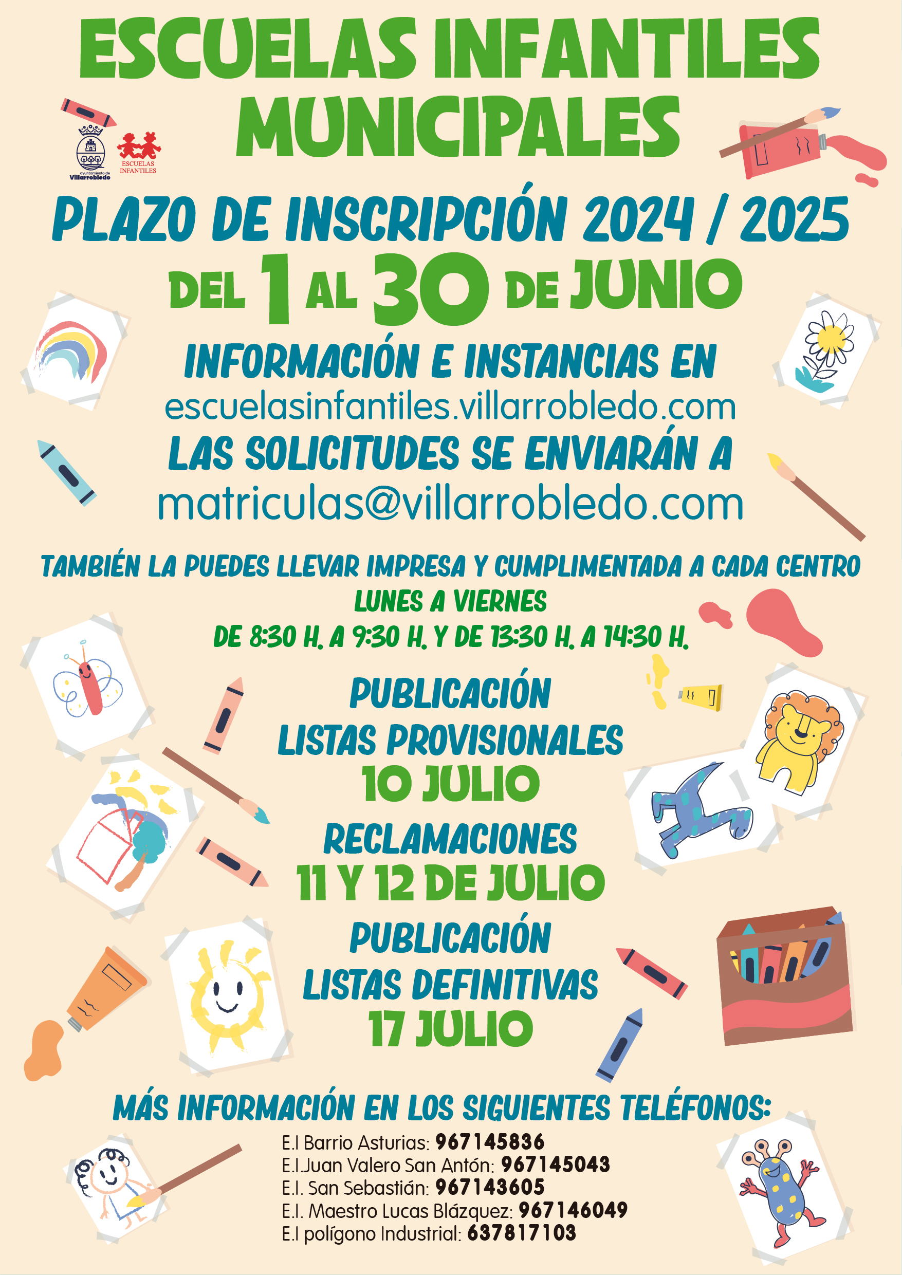 Cartel Escuelas Infantiles 2023-2024